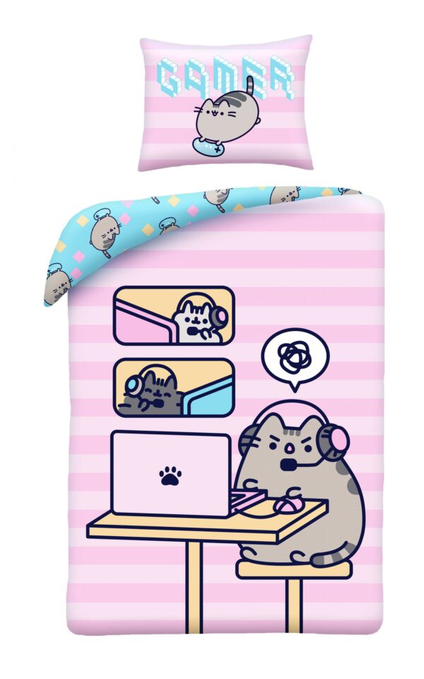 Pusheen dekbedovertrek Chat Cat 140 x 200 cm Katoen