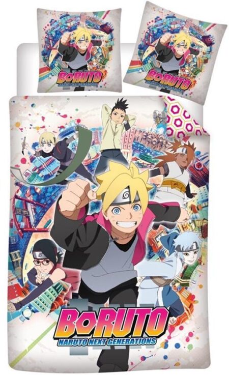 Boruto dekbedovertrek Team 140 x 200 cm - polyester