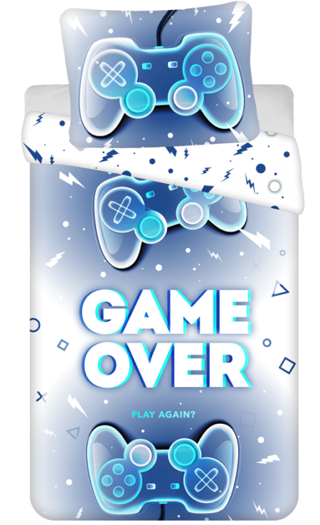 Gamer Dekbedovertrek Game Over 140 x 200 cm - 70 x 90 cm pre order