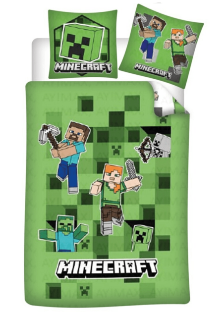 Minecraft Dekbedovertrek 140 x 200 cm - polyatoen - pre order