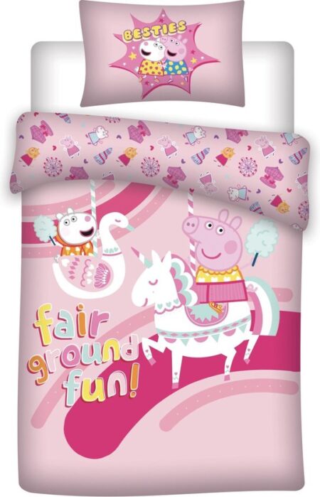 Peppa Pig Dekbedovertrek Fair Ground Fun 140 x 200 cm katoen