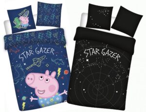 Peppa Pig Dekbedovertrek Star Gazer  Glow in the Dark 100 x 135 cm Katoen