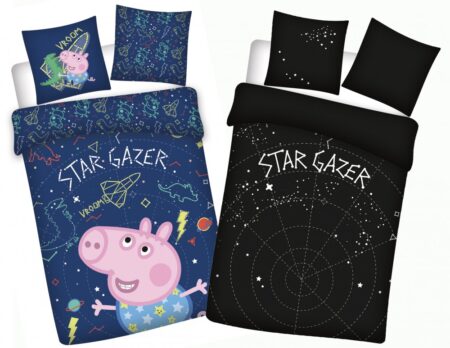 Peppa Pig Dekbedovertrek Star Gazer  Glow in the Dark 100 x 135 cm Katoen