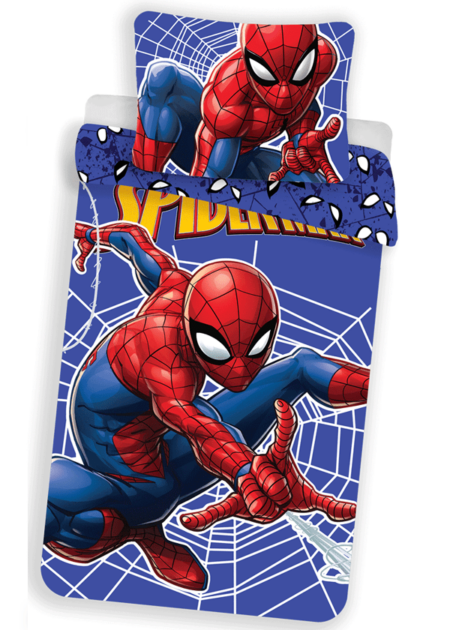 SpiderMan Dekbedovertrek Glow in the Dark - Eenpersoons - 140 x 200 cm - Katoen - pre order