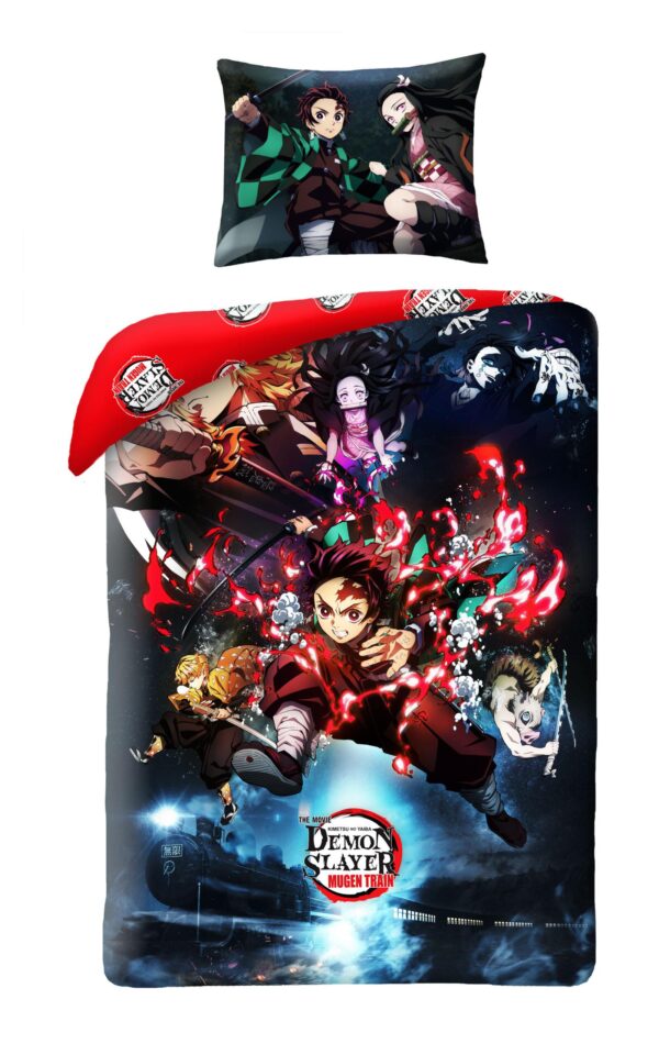 Demon Slayer dekbedovertrek 140 x 200 cm - Polyester