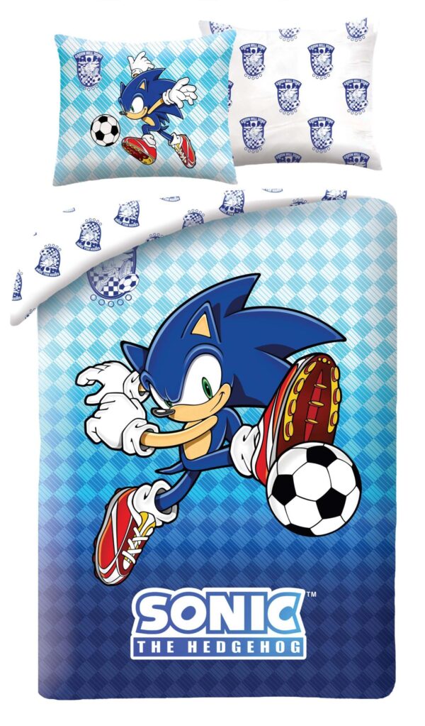 Sonic Dekbedovertrek voetbal 140 x 200 cm