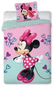 Minnie Mouse Dekbedovertrek Flower Heart 140 x 200 cm