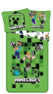 Minecraft Dekbedovertrek groen 140 x 200 cm -  microvezel