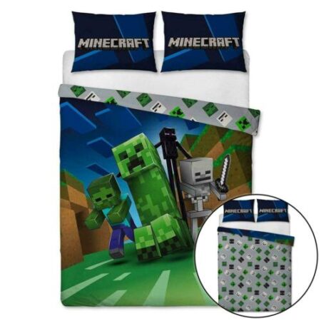 Minecraft dekbedovertrek tweepersoons Creepers 200 x 200 cm