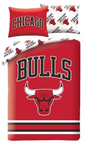 Chicago Bulls Dekbedovertrek 140 x 200 cm - 70 x 90 cm - polyester - rood