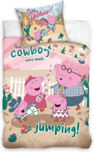 Peppa Pig Cowboys Dekbedovertrek  140 x 200 cm katoen