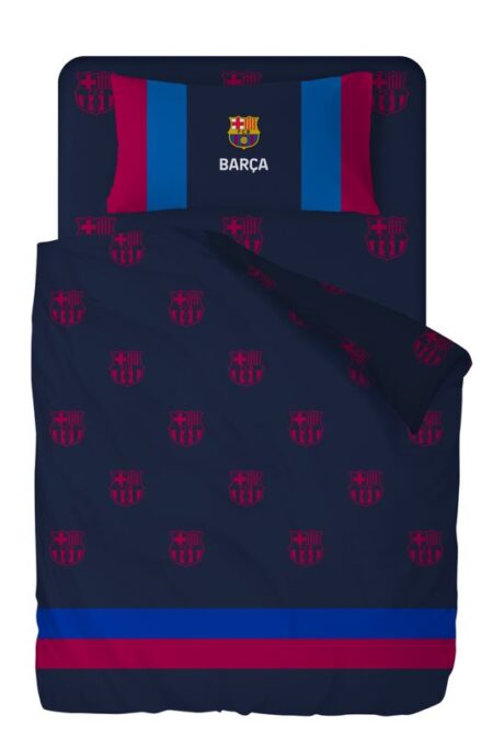 Fc Barcelona Dekbedovertrek logo's 240 x 220 cm (Kussensloop 45 x 175 cm)