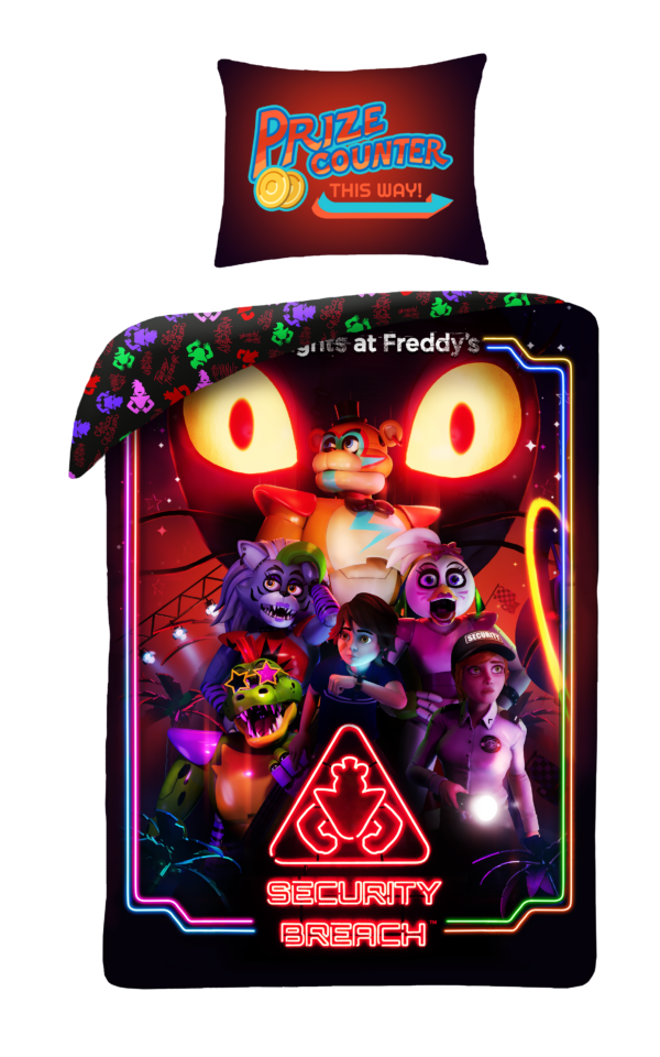 Five Nights at Freddy's Security Breach dekbedovertrek  140 x 200 cm Katoen