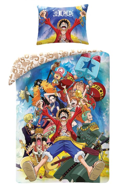 One Piece Dekbedovertrek Adventures 140 x 200 cm polyester