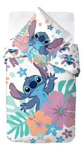 Lilo en Stitch dekbedovertrek Aloha Flowers 140 x 200 cm - 60 x 70cm - katoen