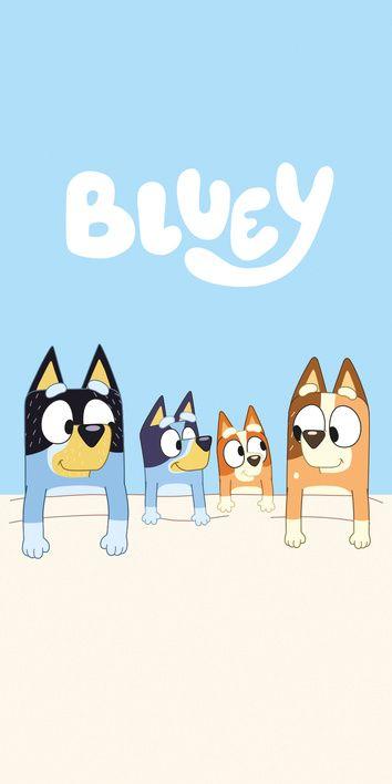 Bluey strandlaken 70 x 140 cm blauw