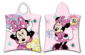 Minnie Mouse Poncho  Pink Bow - 50 x 115 cm - Katoen