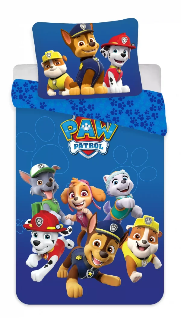 Paw Patrol peuterdekbedovertrek Family- 100 x 135 cm Blauw