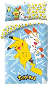 Pokemon Dekbedovertrek Blue triangles 140 x 200 cm - 90 x 70 cm - polyester