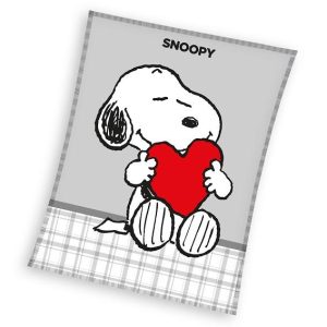 Snoopy Coral fleece plaid - 130 x 170 cm