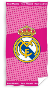 Strandlaken Real Madrid logo - 70 x 140 cm Roze