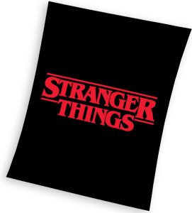 Stranger Things Fleece plaid 150 x 200 cm (zwart)