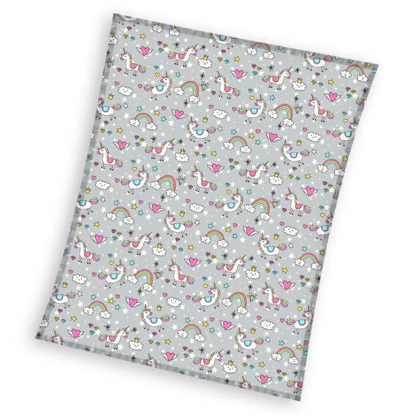 Smukee Fleece plaid Unicorns 130 x 170 cm