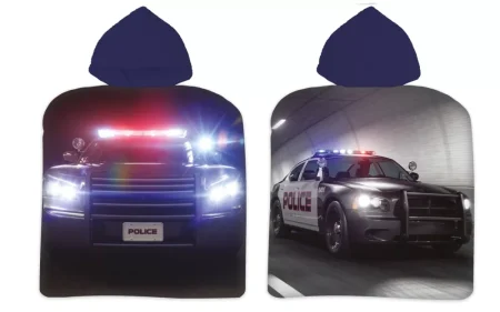 Politieauto Poncho - 50 x 100 cm - Katoen