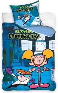 Cartoon Network Dekbedovertrek Dexter laboratorium - 140 x 200 cm - 70 x 90 cm - Katoen