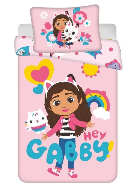 Gabby's Dollhouse dekbedovertrek Hey Gabby- 100 x 135 cm - Katoen - pre order