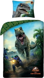 Jurassic World Dekbedovertrek Camp 140 x 200 cm  - Katoen - 70 x 90 cm