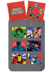 Marvel Avengers Dekbedovertrek Comics - 140 x 200 cm - 70 x 90 cm