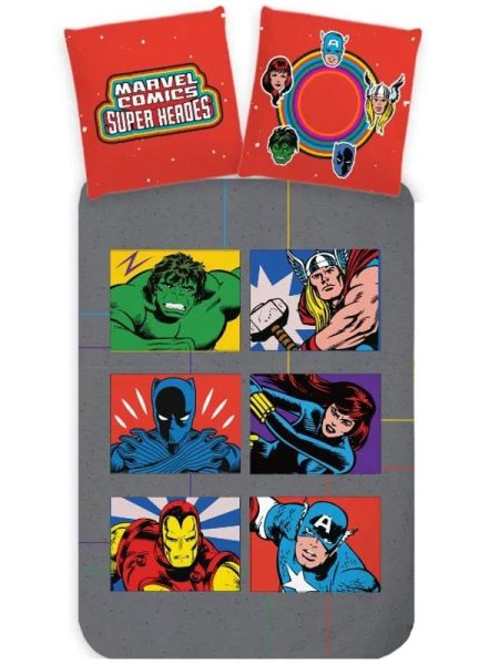 Marvel Avengers Dekbedovertrek Comics - 140 x 200 cm - 70 x 90 cm