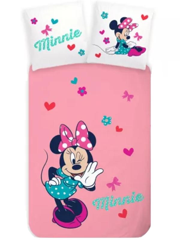 Roze Minnie Mouse Dekbedovertrek Whisper - 140 x 200 cm - Katoen - 70 x 90 cm