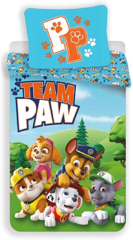 Paw Patrol Team Paw! dekbedovertrek - 140 x 200 cm - kussensloop 70 x 90 cm