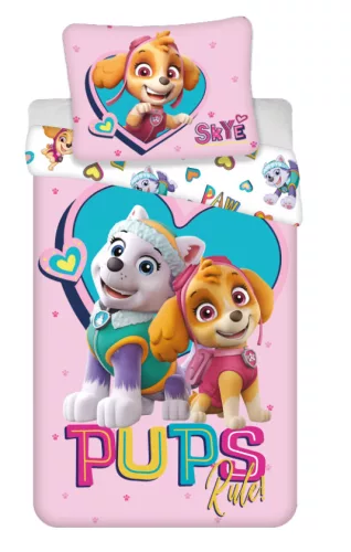 Paw Patrol dekbedovertrek   Pups Rules 140 x 200 cm - 70 x 90 cm Katoen