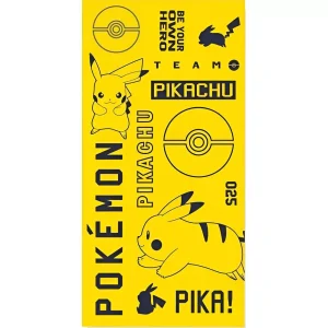 Pokemon strandlaken Pikachu 70 x 140 cm - katoen geel