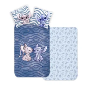 Lilo and Stitch Peuterdekbedovertrek Blue Stripes - 100 x 135 cm - Katoen