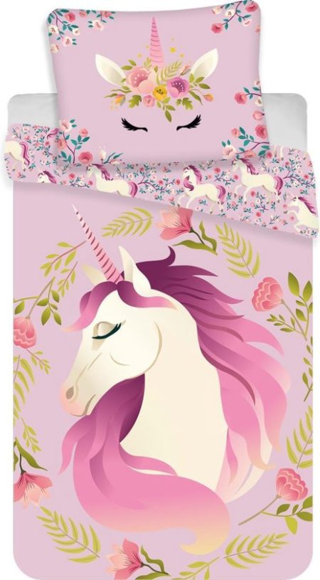 Unicorn Dekbedovertrek Flowers - Eenpersoons - 140 x 200 cm - Katoen