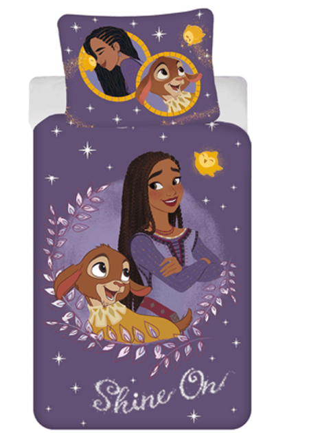 Disney Wish Dekbedovertrek paars- Eenpersoons - 140 x 200 cm