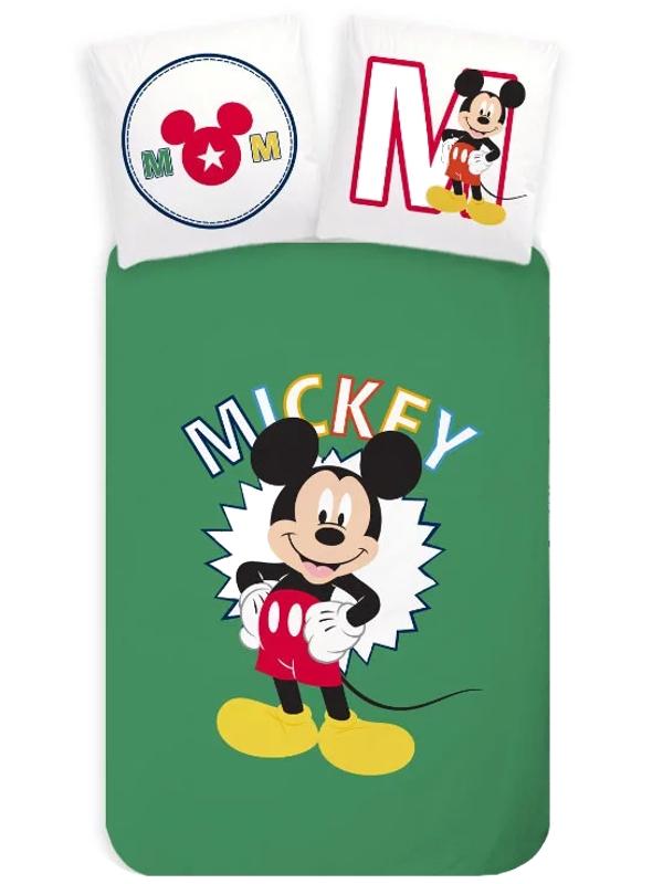 Mickey Mouse Peuterdekbedovertrek Groen - 100 x 135 cm - Katoen