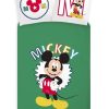 Mickey Mouse Dekbedovertrek Groen- Eenpersoons - 140 x 200 cm - Katoen