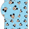 Mickey Mouse Hoeslaken blauw -Eenpersoons - 90 x 200 cm