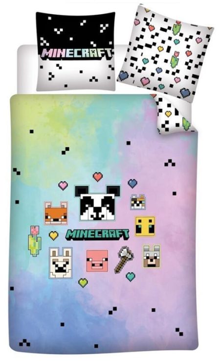 Minecraft Dekbedovertrek Polyester 140 x 200 cm -  63 x 63 cm