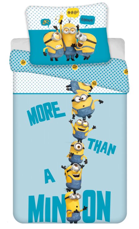 Minions dekbedovertrek blue 140 x 200 cm - 70 x 90 cm