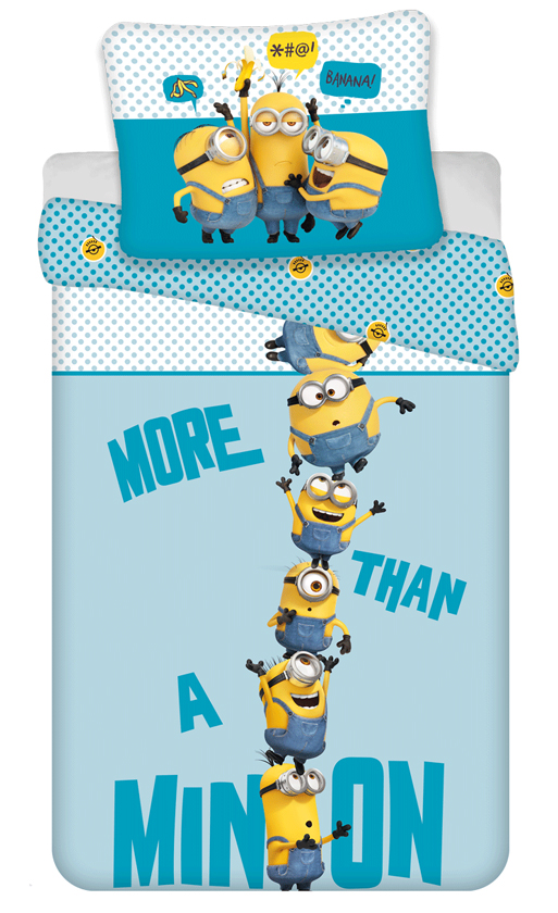 Minions dekbedovertrek blue 140 x 200 cm - 70 x 90 cm