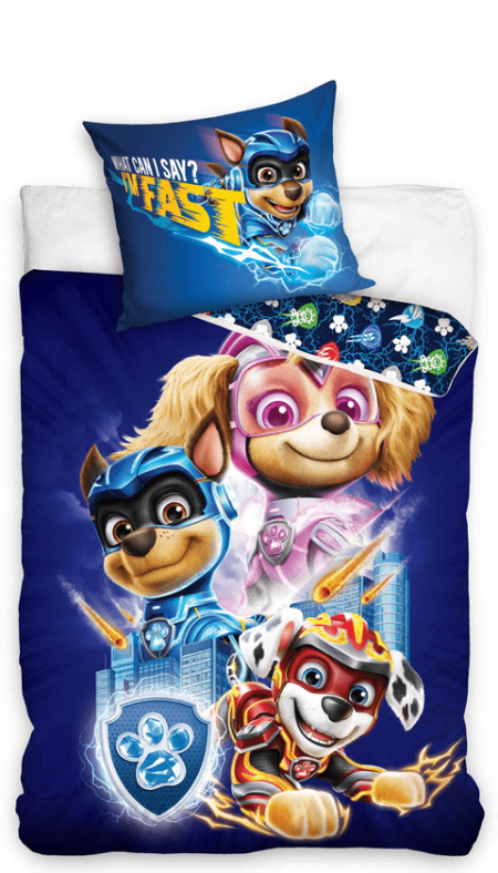 PAW Patrol Dekbedovertrek eenpersoons 140 x 200 cm - Katoen - blauw