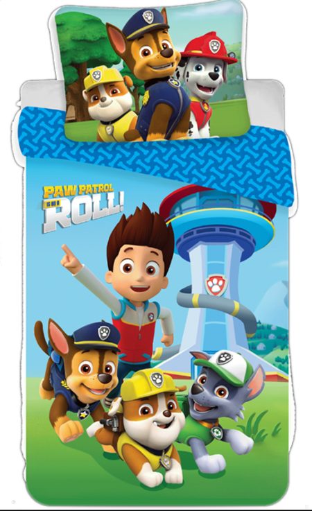 Paw patrol dekbedovertrek - Paw Patrol is on a Roll!  140 x 200 cm - 60 x 63 cm