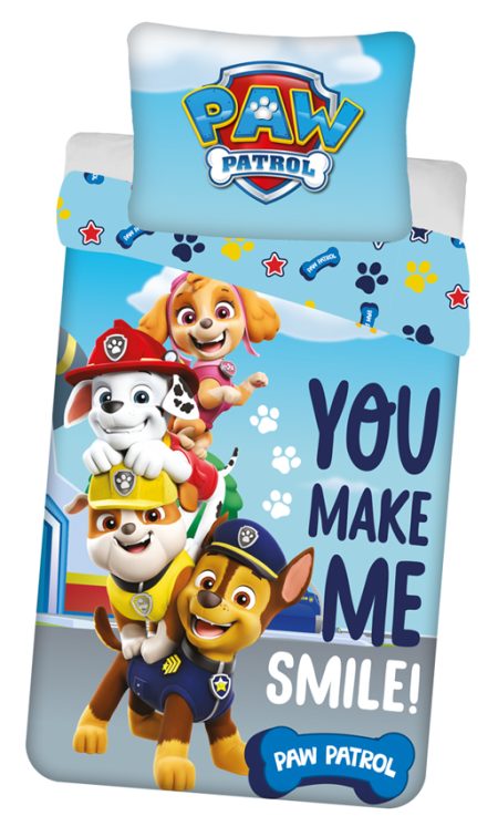 PAW Patrol Dekbedovertrek You Make me Smile Glow in the Dark - Eenpersoons - 140 x 200 cm - Multi