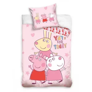 Roze Peppa Pig Dekbedovertrek 100 x 135 Cm Katoen